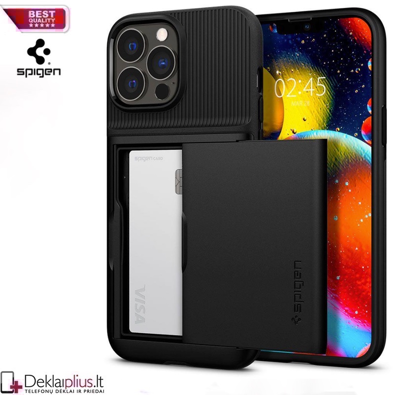 Spigen Slim Armor Cs dėklas - juodas (telefonui Apple Iphone 13 Pro) Spigen Slim Armor Cs dėklas - juodas (telefonui Apple Iphone 13 Pro)